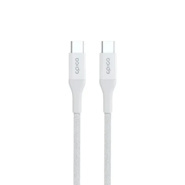 Epico pletený PD kabel USB-C na USB-C 0.3m bílá (9915141100005)