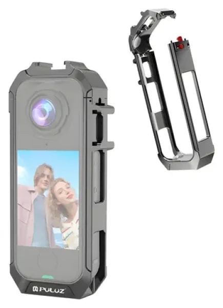 Puluz PU1063H šedá / Ochranné pouzdro / Insta360 X4 Air / hliníková slitina / magnetická základna (PU1063H)