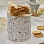 Ib Laursen Plechová dóza s víkem Grand Ma's Garden Round, béžová barva