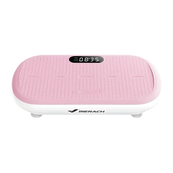 MERACH MR-2440P1 růžová / Vibrační plošina / 200W / amplituda 13 mm / nosnost 200 kg / Bluetooth (MR-2440P1-EU)