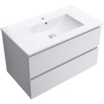 CERANO - Koupelnová skříňka Carole + keramické umyvadlo Todo - bílá matná - 81x50x46,5 CER-476309