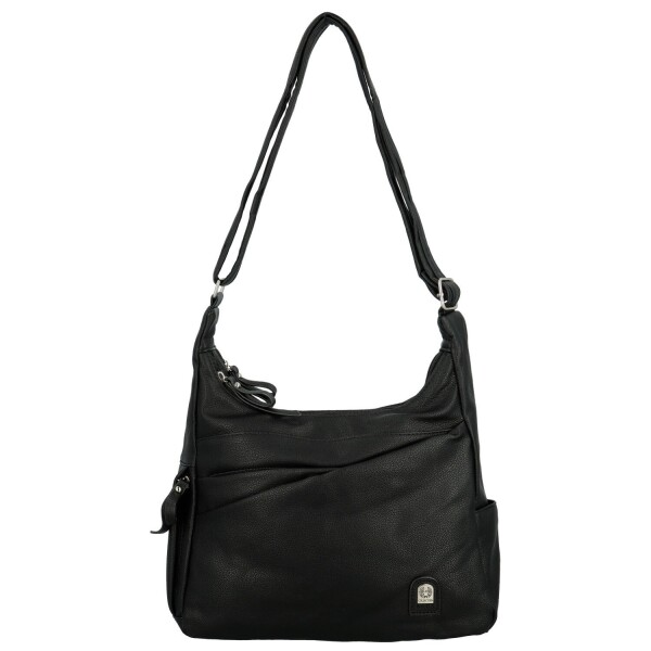 Stylová dámská koženková crossbody kabelka Arleta, černá