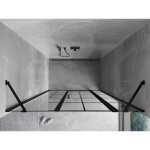 MEXEN/S - Mist sprchové dveře křídlové pravé 145, černá dekor, černá 8A4-145-001-70-77-P