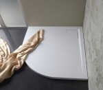 POLYSAN - LUSSA sprchová vanička z litého mramoru se záklopem, čtvrtkruh 90x90cm, R550 71602