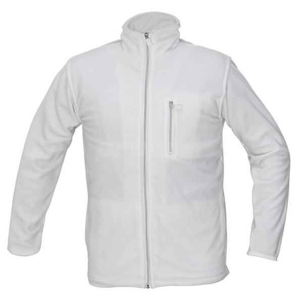 Bunda KARELA fleecová unisex 100 % polyester 280g/m2 bílá M bílá