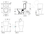 VILLEROY & BOCH - O.novo WC kombi mísa, zadní odpad, DirectFlush, AntiBac, CeramicPlus, alpská bílá 5661R0T2