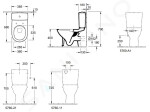 VILLEROY & BOCH - O.novo WC kombi mísa, zadní odpad, DirectFlush, alpská bílá 5661R001