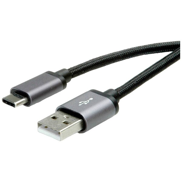 Roline USB kabel USB 2.0 USB-A zástrčka, USB-C ® zástrčka 1.80 m černá stíněný 11.02.9028