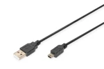 Digitus USB 2.0 A/mini-B černý / USB kabel / 1 m / Poniklované konektory (AK-300130-010-S)