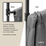 Teleskopický rám pro závěsy a dělení prostoru Umbra ANYWHERE - černý