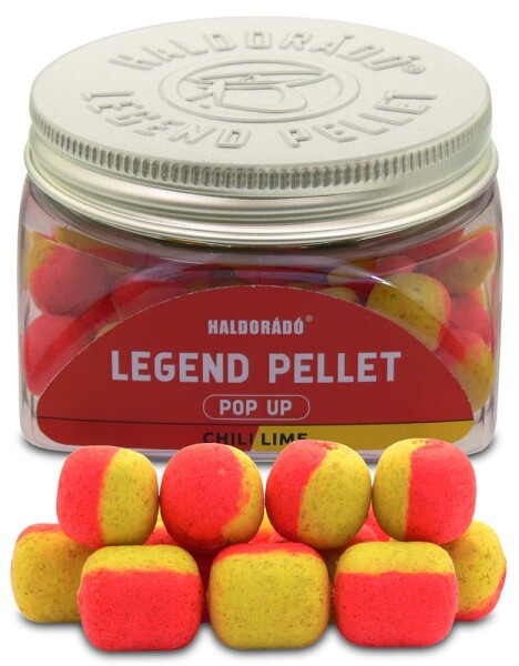 Haldorádó Pelety Legend Pellet Pop-Up 12+16mm 50g - Chili-Limetka,Haldorádó Pelety Legend Pellet Pop-Up 12+16mm 50g - Chili-Limetka