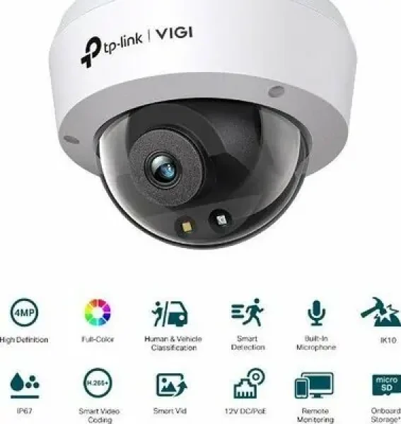 Rozbaleno - TP-Link VIGI C240(4mm) bílá / Venkovní IP kamera / 2560 x 1440 / mikrofon / IR / RJ45 / IP67 / rozbaleno (VIGI C240(4mm).rozbaleno)