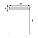 Nimco zrcadlo LED 500 x 700 Model 23000 hliníkový rám ZP 23001 ZP 23001