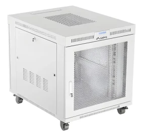 Lanberg 15U 19" šedá / Stojanový rozvaděč / 800x1000 mm / Flat pack / Perforované dveře / LCD panel / Nosnost 1200 kg (FF01-8015-23SL)