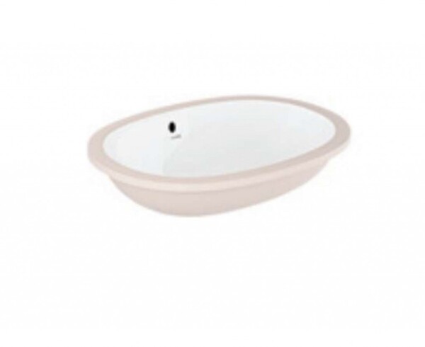 KLUDI - Resa Umyvadlo 57x43 cm, bez přepadu, bez otvoru pro baterii, lesklá bílá 59W0343