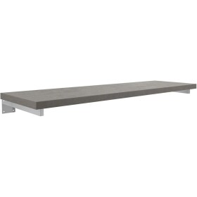 CERANO Deska pod umyvadlo Navira Pro + 2 skryté konzole - betonově šedá - 100x46x3,6 cm