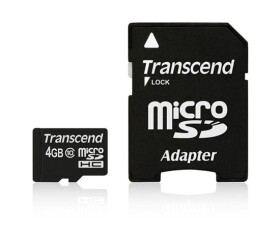 TRANSCEND MicroSDHC karta 4GB Class 10 + adaptér EDF_325070