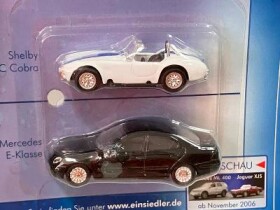 Shelby AC Cobra + Mercedes E - pivní sada Einsiedler 1:87 H0 (E17-x)