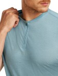 ICEBREAKER Mens Mer 125 Cool-Lite Speed SS Quarter Zip, Flint Blue (vzorek) velikost: M