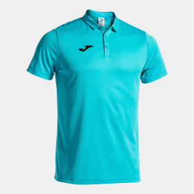 Pánské polo tričko Joma Polo Shirt Hobby S/S Fluor Turquoise Velikost: L