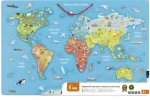 VIGA Puzzle Mapa světa s tabulí