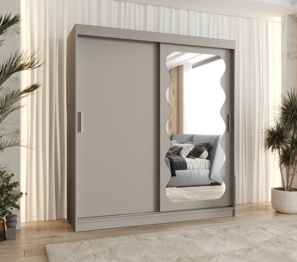 Šatní skříň Abi Spoti Rozměry: 180 cm, Barva korpusu + barva dveří: Kašmír + Kašmír