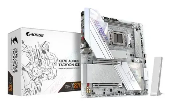 GIGABYTE X870 A Tachyon ICE / Základní deska / AMD X870 / DDR5 / SATA III RAID / USB4 / Wi-Fi 7 / 5GLAN / M.2 / sc.AM5 (X870 A TACHYON ICE)