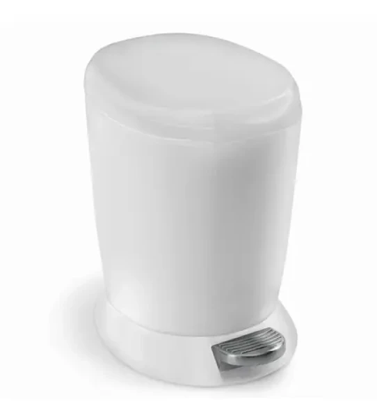 Simplehuman Pedálový odpadkový koš – 6 l / bílý plast (CW1318)