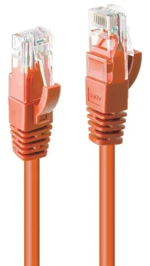 Lindy Cat6 U/UTP oranžová / Síťový kabel / 2 m / RJ-45 (48108)