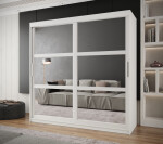 Šatní skříň Abi Miror Barva korpusu: Černá, Rozměry: 150 cm, Dveře: Černá