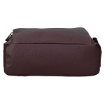 Stylová dámská kožená crossbody Robertina, vínově červená