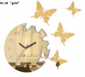 Nalepovací hodiny na zeď s motivem motýlů