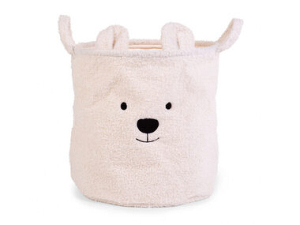 Childhome Koš Teddy Off White 40 x 40 x 40 cm