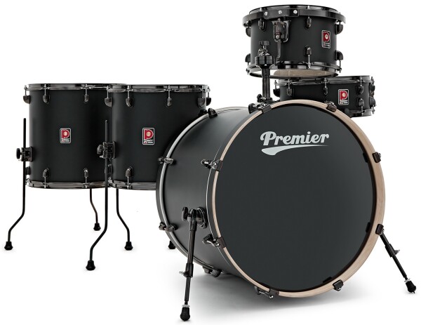 Premier Artist 22" 5pc Heavy Rock Shell Pack Matte Black