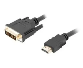 Lanberg CA-HDDV-10CC-0005-BK černá / Kabel HDMI-A na DVI-D / 0,5 m (CA-HDDV-10CC-0005-BK)