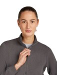 ICEBREAKER Wmns Mer 260 Waffle Knit Wander LS Half Zip, Obsidian (vzorek) velikost: S