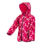 Dívčí softshellová bunda s potiskem a pevnou kapucí, PiDiLiDi, PD1072-01, holka - 80/86 | 12-18m