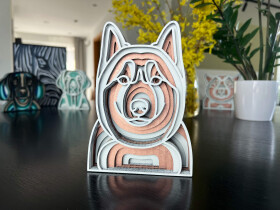 Mandala Husky dekorace na stůl Barva: Měděná, Rozměr (cm): 17 x 12,1, Druh: Kartonová