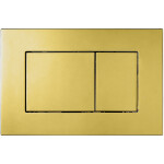 CERANO - Kompletní WC set Profi/Cesso - černá lesklá - WC tlačítko Classic/Zlatá - předstěnová instalace - 49x36 CER-237391