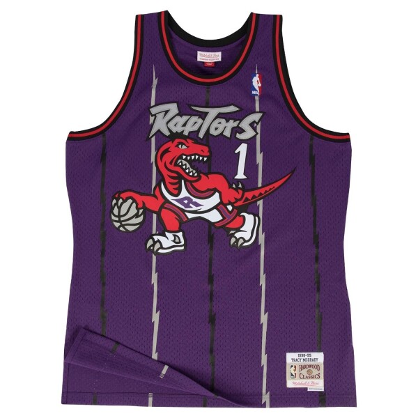 Mitchell & Ness Pánský dres Toronto Raptors NBA Tracy McGrady #1 1998-99 Swingman - Fialová Velikost: L