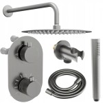 MEXEN/S - Kai DR70 podomítkový sprchový SET + slim sprcha 30, grafit 77602DR7030-66