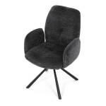 Jídelní židle, černá, hladká látka, DCH-D1330 BK2