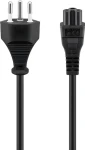 Goobay 93960 černá / Napájecí kabel / Švýcarská zástrčka typ J - C5 / 1,8 m (93960)