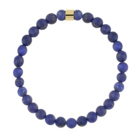Pánský korálkový náramek Fernando Gold - 6 mm lapis lazuli, 23 cm Modrá