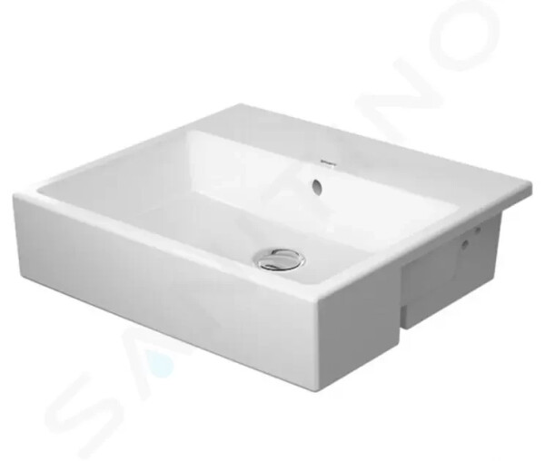 DURAVIT - Vero Air Umyvadlo polozápustné 550x470 mm, s přepadem, bez otvoru pro baterii, WonderGliss, bílá 03825500601