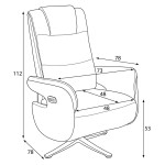 Polohovací křeslo, elektrické zabudované ovládání, funkce zero gravity, béžová, látka, TV-C5590 CRM2