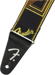 Fender Weighless Monogrammed Strap Black / Yellow / Brown