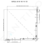 RAVAK - Blix Sprchový kout čtyřdílný, 880-900 mm, bílá/sklo Grape 1LV70100ZG