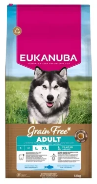 Eukanuba Grain Free Adult Large Giant mořská ryba 12 kg / Granule pro psy / pro dospělá velká a obří plemena