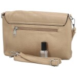 Stylová dámská koženková crossbody kabelka Loren, béžová